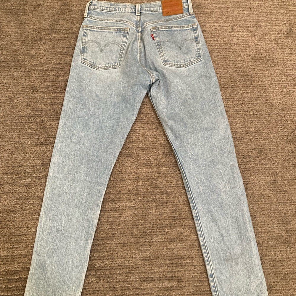 High waisted skinny fit light jeans
